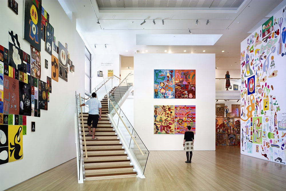 An interior view of the Tauranga Art Gallery